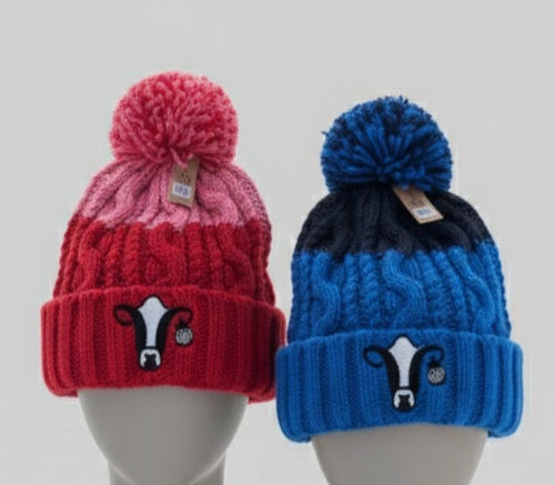 Luxury Knitted Cow Beanie