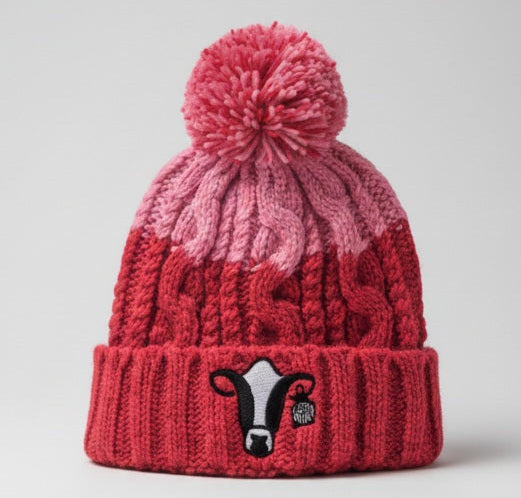 Luxury Knitted Cow Beanie