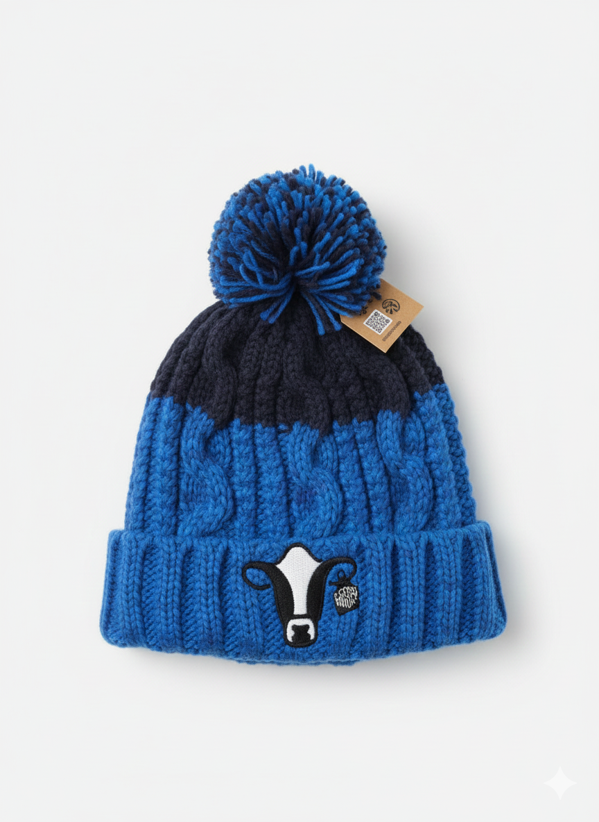 Luxury Knitted Cow Beanie