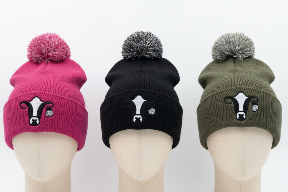 Legendairy Cow Bobble Beanie